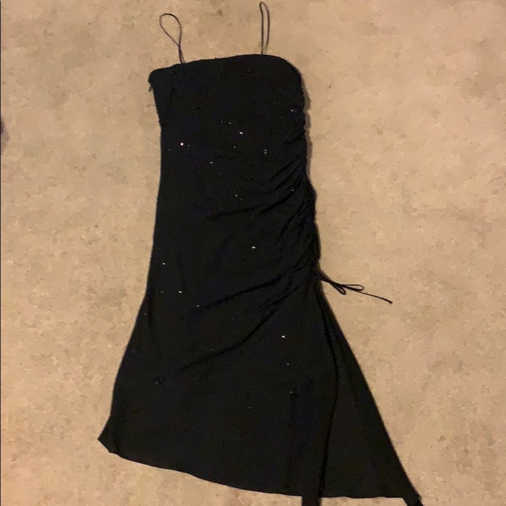 Shelli Segal black sequin dress